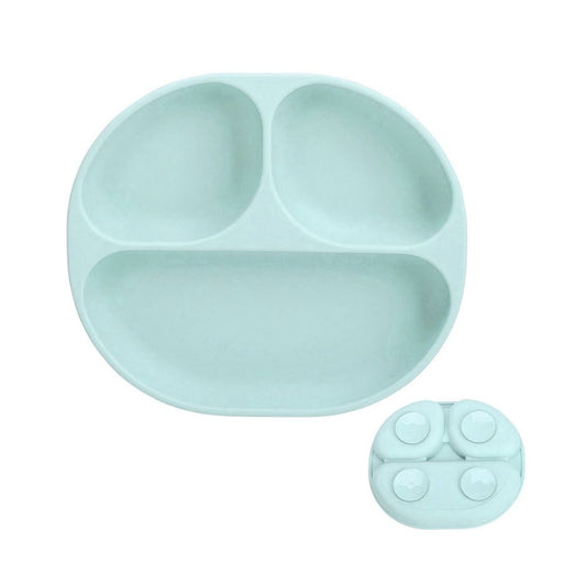 Plato de Silicón Cuadrado con 4 Puntos de Succión y Divisiones, Lifestyle By Infanti