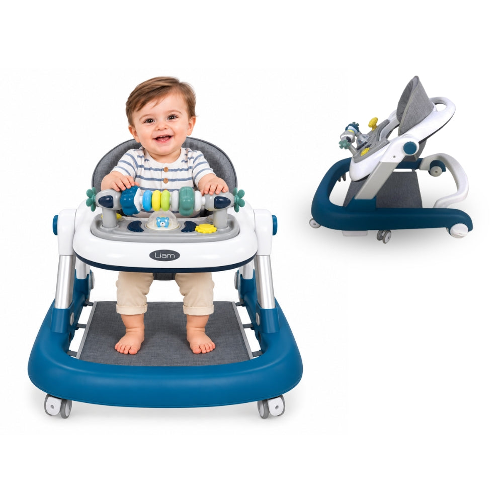 Andadera 3 En 1 Liam Con Centro De Actividades Carrito De Empuje Y Asiento Acolchado