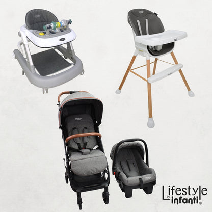 Combo Carriola Travel System, Andadera y Silla Lifestyle By Infanti