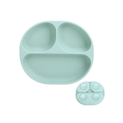 Plato de Silicón Cuadrado con 4 Puntos de Succión y Divisiones, Lifestyle By Infanti