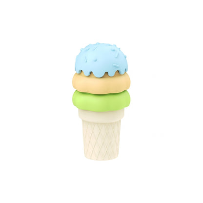 Juguete De Silicón Con Diseño De Helado Colorido Apilable