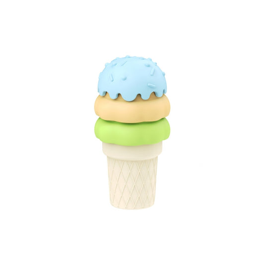 Juguete De Silicón Con Diseño De Helado Colorido Apilable