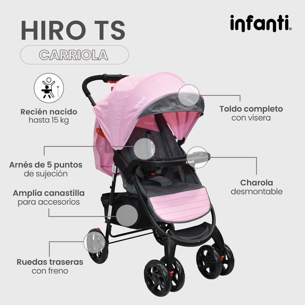 Carriola Travel System Hiro TS Infanti Multiposiciones