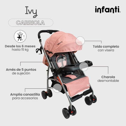 Carriola De Paseo Ivy Infanti Con Mango Reversible