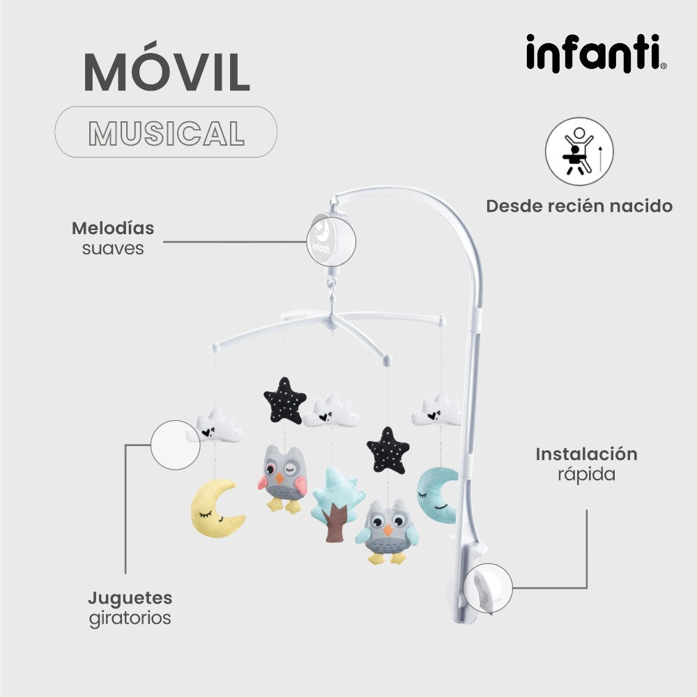 Móvil Musical Infanti para Cuna Giratorio