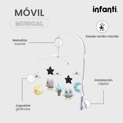 Móvil Musical Infanti para Cuna Giratorio