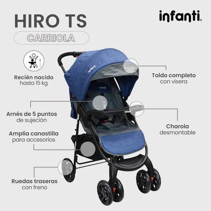 Carriola Travel System Hiro TS Infanti Multiposiciones