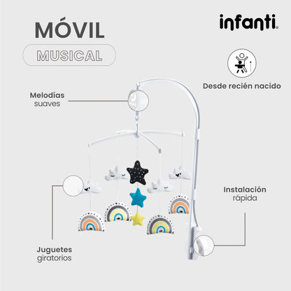 Móvil Musical Infanti para Cuna Giratorio