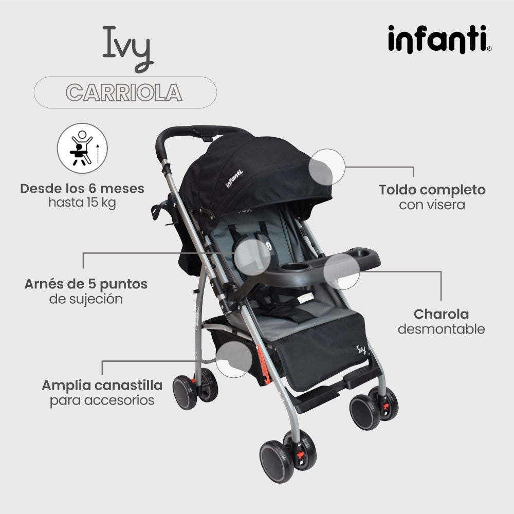 Carriola De Paseo Ivy Infanti Con Mango Reversible