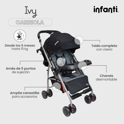 Carriola De Paseo Ivy Infanti Con Mango Reversible