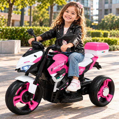 Motocicleta Montable Eléctrica V4s Speed Con Música Y Luces