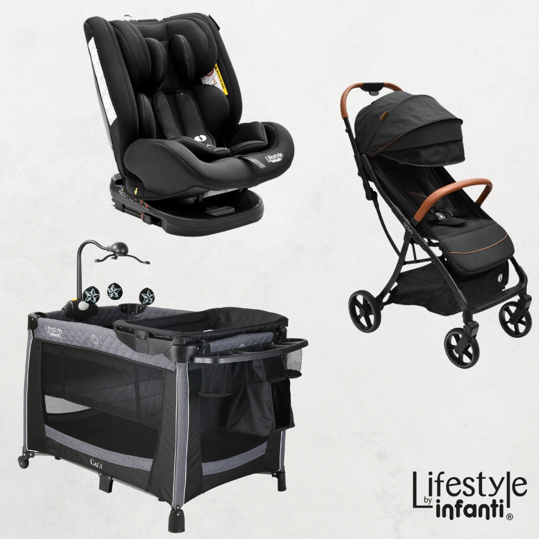 Combo Cuna de Viaje, Autoasiento y Carriola Lifestyle by Infanti