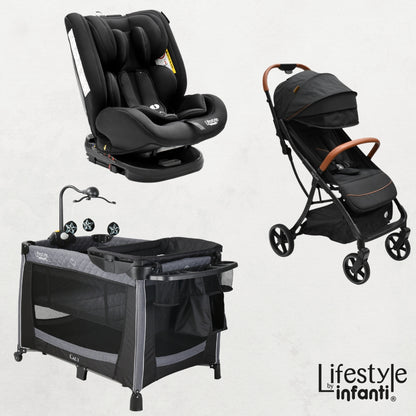 Combo Cuna de Viaje, Autoasiento y Carriola Lifestyle by Infanti