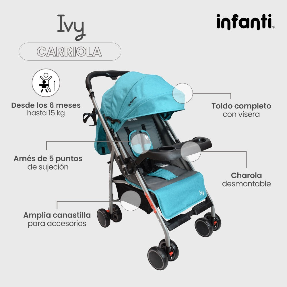 Carriola De Paseo Ivy Infanti Con Mango Reversible