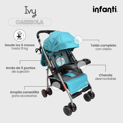 Carriola De Paseo Ivy Infanti Con Mango Reversible