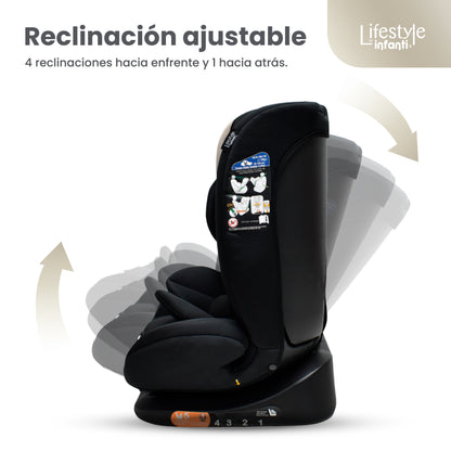 Autoasiento Prix Con Reclinación Ajustable y Arnés De Seguridad