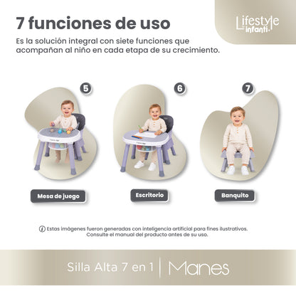 High Chair For Dining Adjustable And Detachable Body 