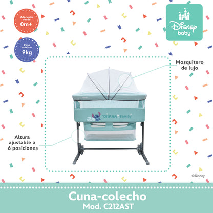 Cuna Colecho Disney Plegable Con Mosquitero Y Lateral Abatible