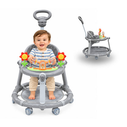 Andadera Picnic Con Tablero Interactivo Altura Ajustable Y Barra De Empuje