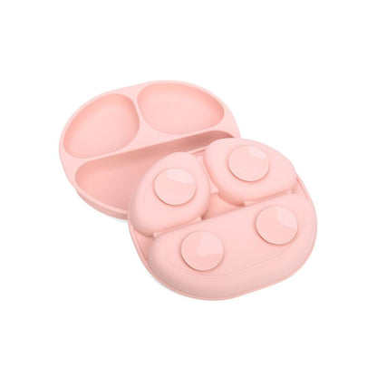Plato de Silicón Cuadrado con 4 Puntos de Succión y Divisiones, Lifestyle By Infanti