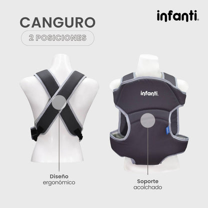 Canguro Infanti 2 Posiciones Cómodo y Seguro