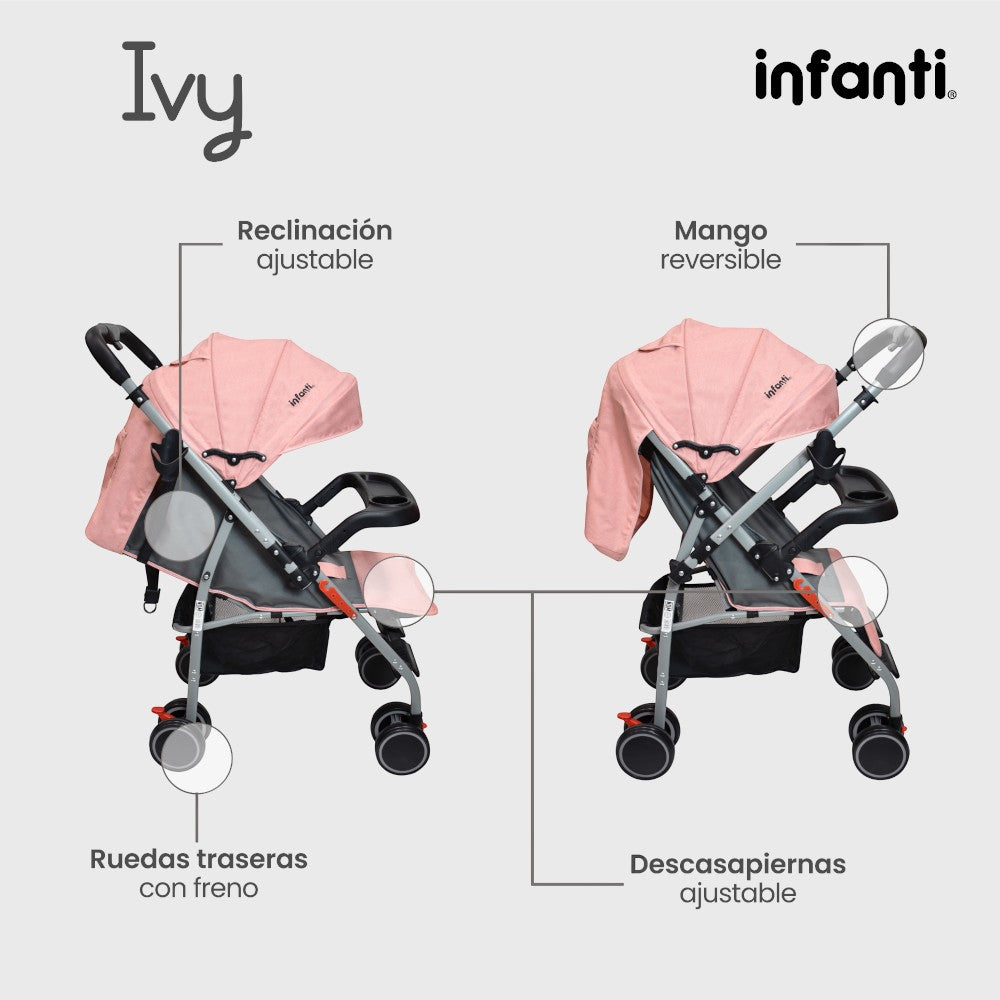 Carriola De Paseo Ivy Infanti Con Mango Reversible