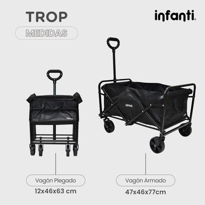 Carrito De Paseo Vagón Trop Infanti Plegable Y Multiusos