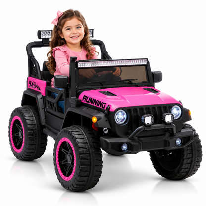 Carro Eléctrico Montable 4 X 4 Todo Terreno Luces Led Musica