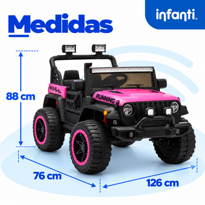 Carro Eléctrico Montable 4 X 4 Todo Terreno Luces Led Musica