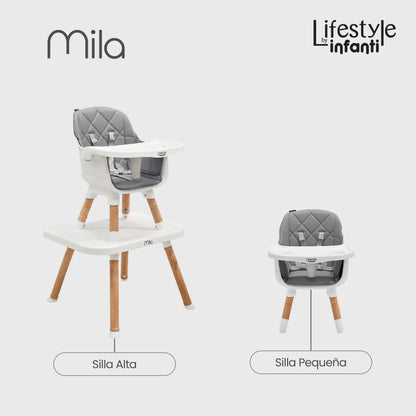 Silla Alta Lifestyle by Infanti Mila 6 en 1 Color Gris