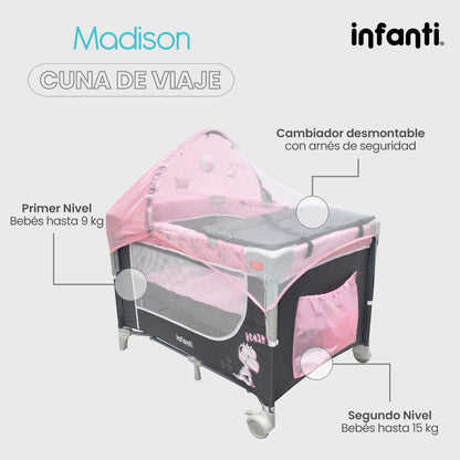 Cuna De Viaje Madison Infanti Convertible A Colecho