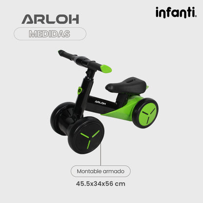 Bicicleta Montable De Balance Arloh Para Bebe Entrenador Sin Pedales