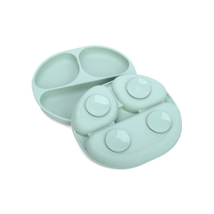 Plato de Silicón Cuadrado con 4 Puntos de Succión y Divisiones, Lifestyle By Infanti