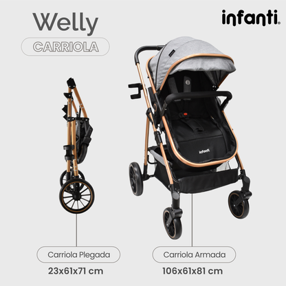 Infanti Carriola Sistema De Viaje Welly Convertible A Bambineto