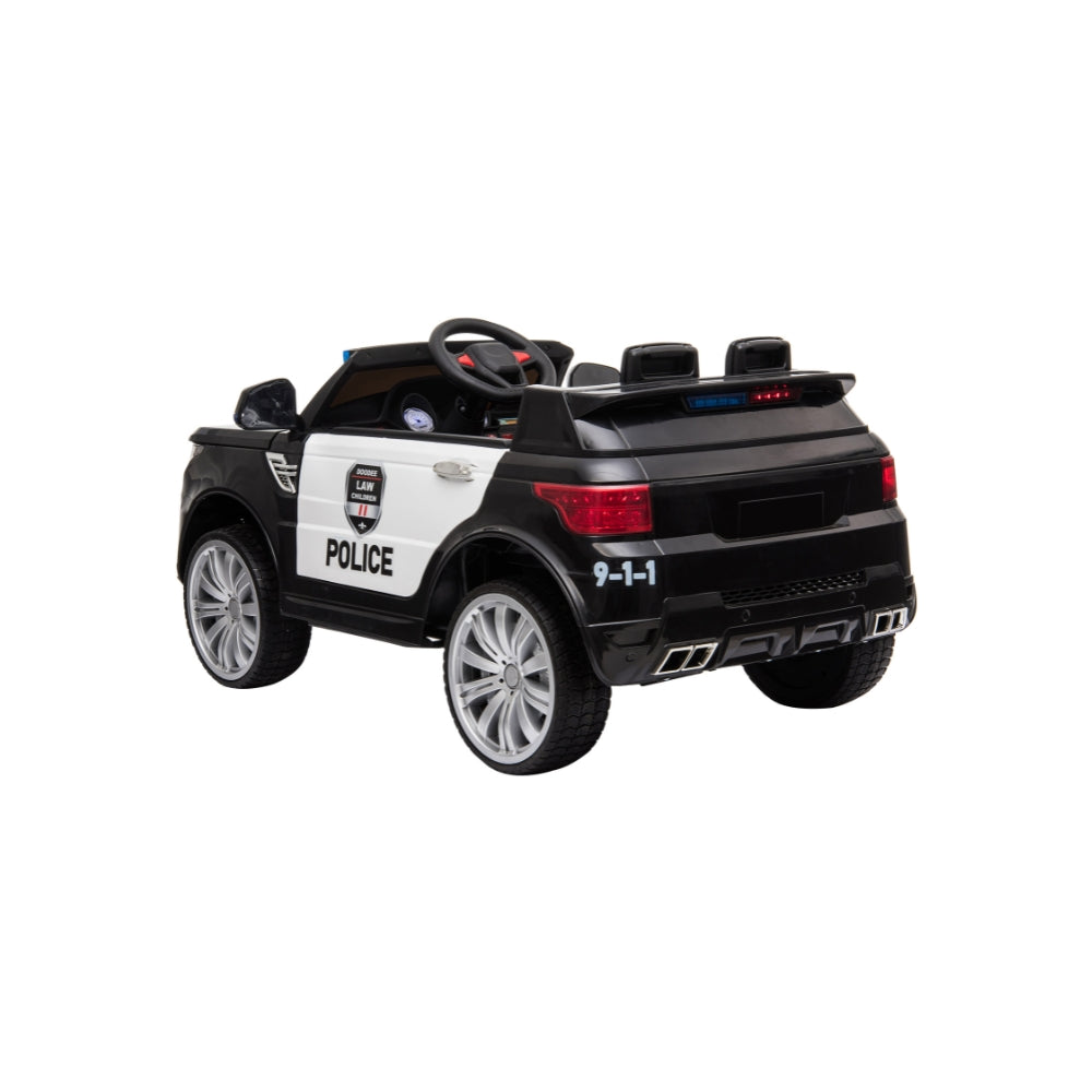 Carro Eléctrico Patrulla Policía Con Luces Y Botón De Sirena, Infanti
