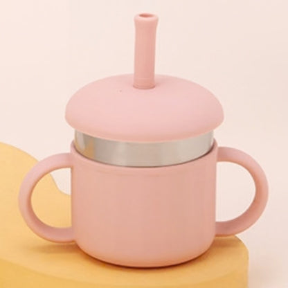 Vaso Térmico Con Popote Straw Cup Con Popote Y Asas Integradas Diseño Práctico Y Fácil De Transportar