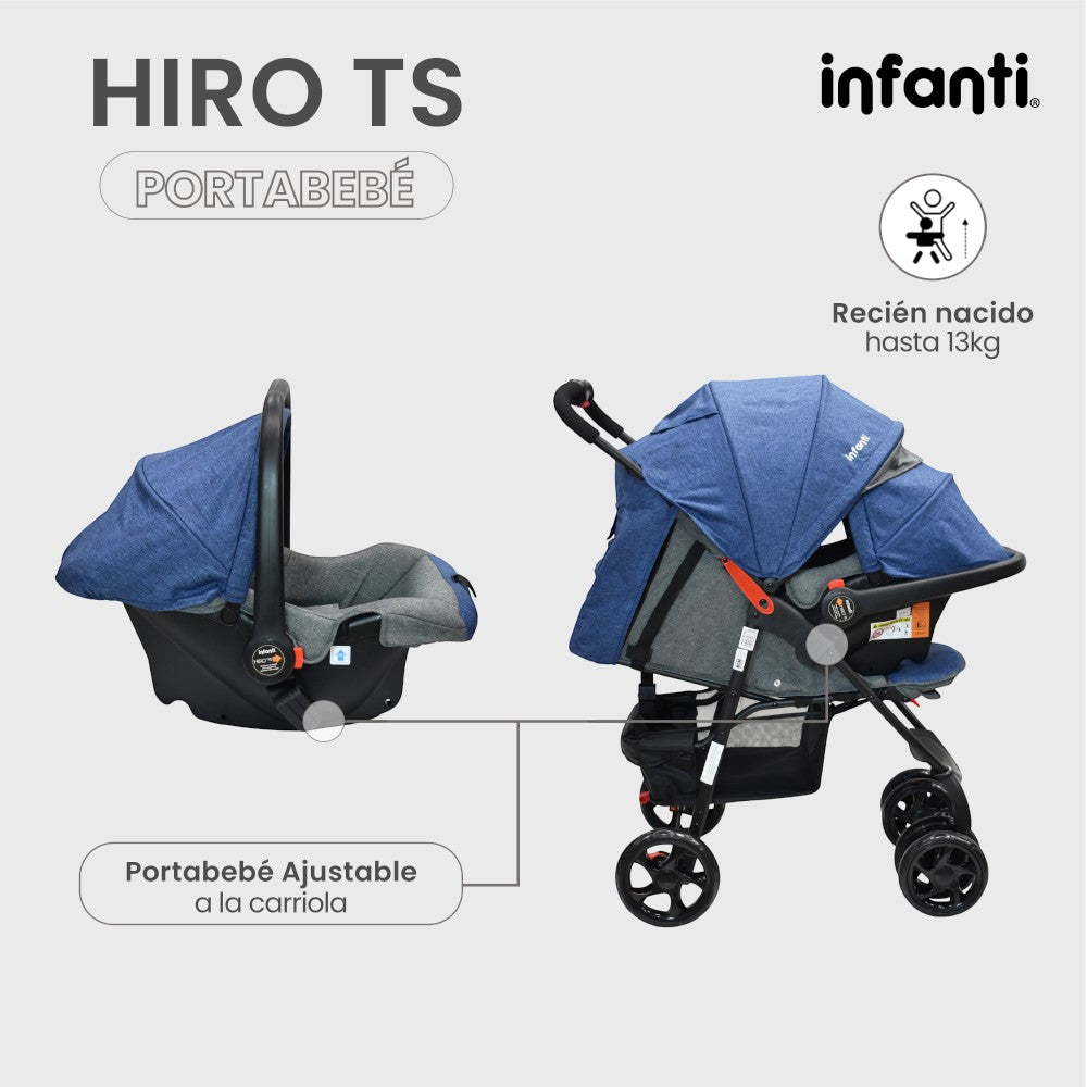 Carriola Travel System Hiro TS Infanti Multiposiciones