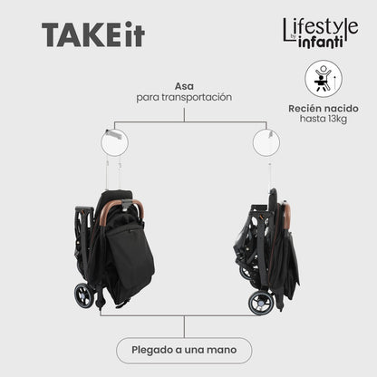 Carriola Travel System Take It Lifestyle by Infanti Color Black