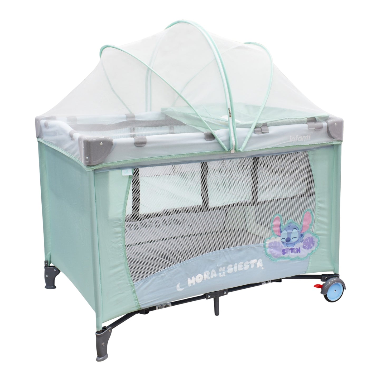 Cuna Corral De Viaje Disney Armado Sencillo Adaptable Seguro Con cambiador desmontable