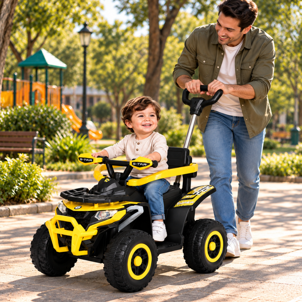 Cuatrimoto  Montable Urban Kids Con Música Y Luces, Barras De Seguridad