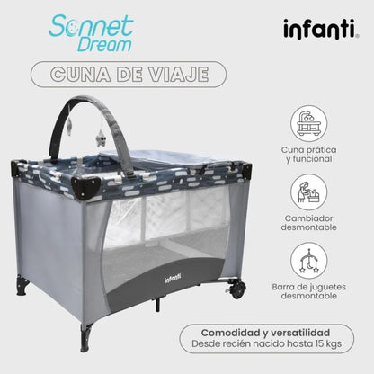 Carriola Ligera Práctica Owen + Cuna De Viaje Sonnet Dream