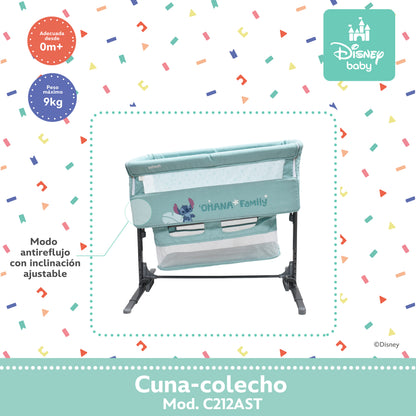 Cuna Colecho Disney Plegable Con Mosquitero Y Lateral Abatible