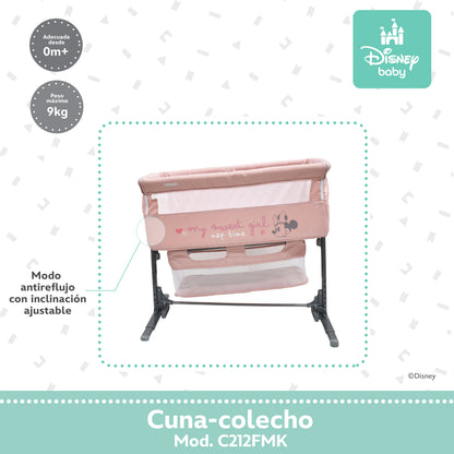 Cuna Colecho Disney Plegable Con Mosquitero Y Lateral Abatible