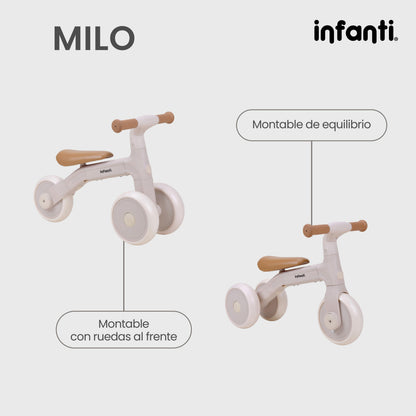 Triciclo 3 En 1 Milo Manubrio Reversible Y Ruedas Ajustables