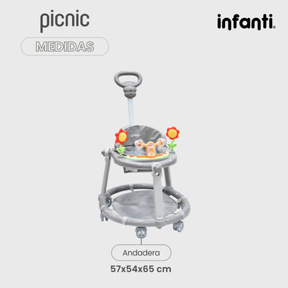 Infanti Andadera Picnic Tablero Interactivo Barra De Empuje