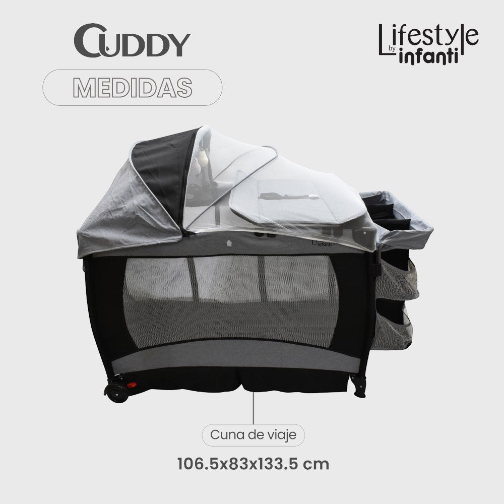 Cuna De Viaje Con Mosquitero, Organizador Y Cambiador