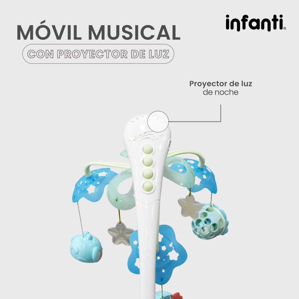 Móvil Infanti Electrónico Musical y con Proyector para Cuna