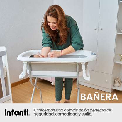 Bañera Plegable Infanti Gris Con Soporte