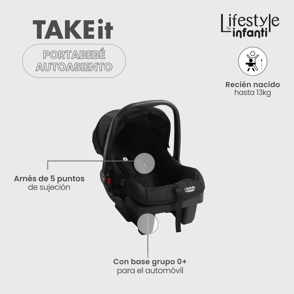Carriola Travel System Take It Lifestyle by Infanti Color Black