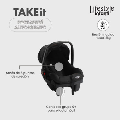 Carriola Travel System Take It Lifestyle by Infanti Color Black
